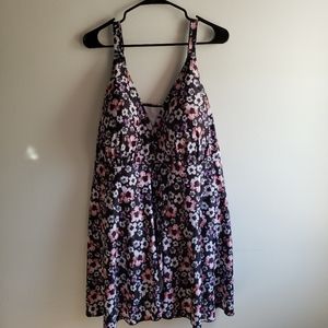 26W Floral Swim Dress